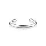 CURVE STATEMENT CUFF BRACELET - SILVER