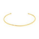 CURVE DETAIL CHOKER NECKLACE - GOLD