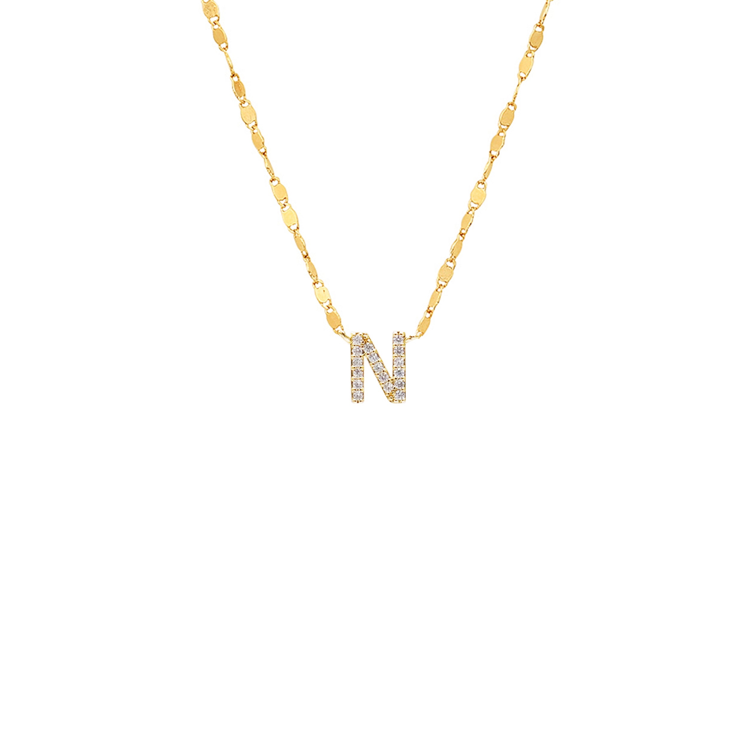 PAVE INITIAL NECKLACE