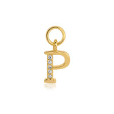 INITIAL HOOP CHARM - P