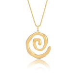 SPIRAL CENTERPIECE PENDANT - GOLD CHAIN 30 IN