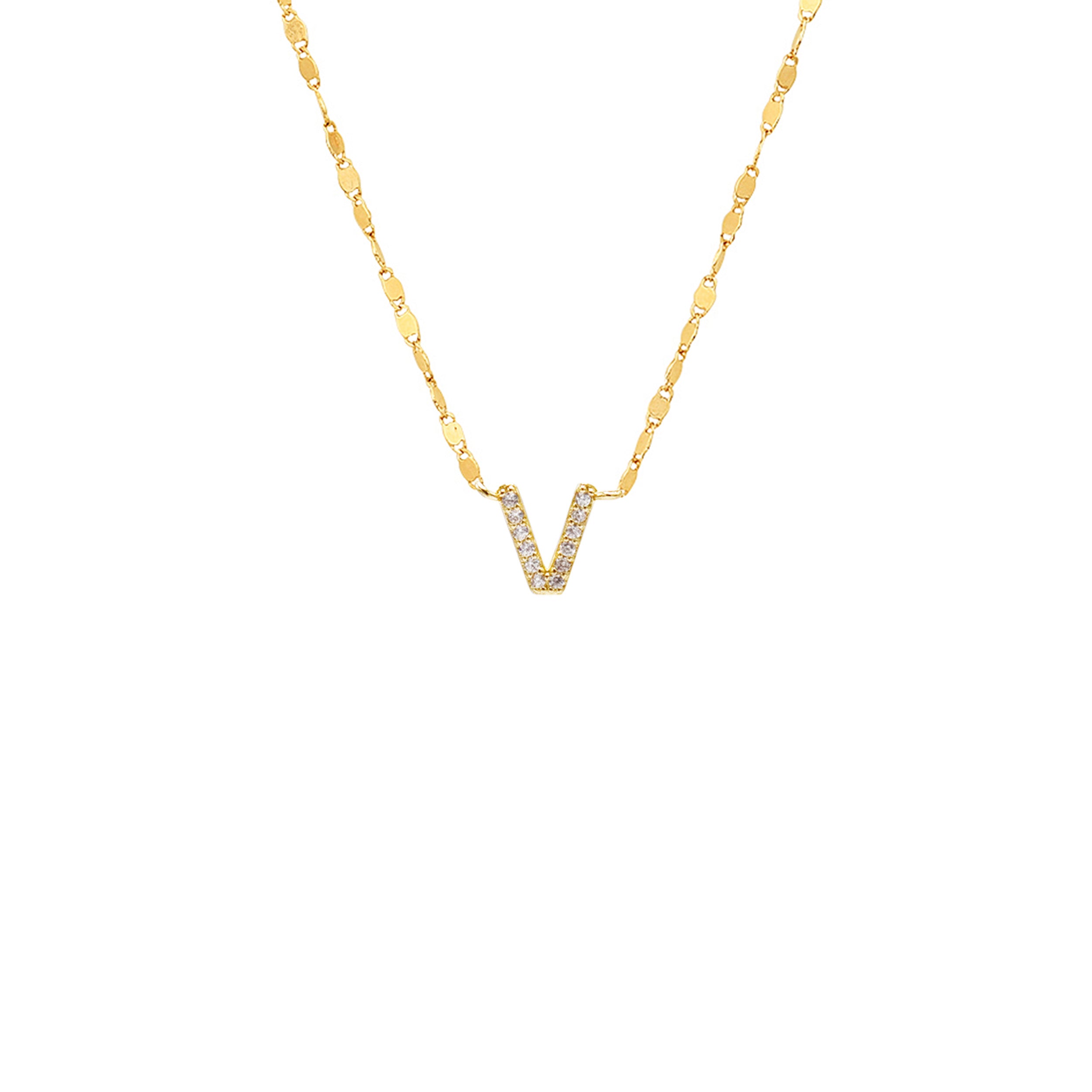 PAVE INITIAL NECKLACE