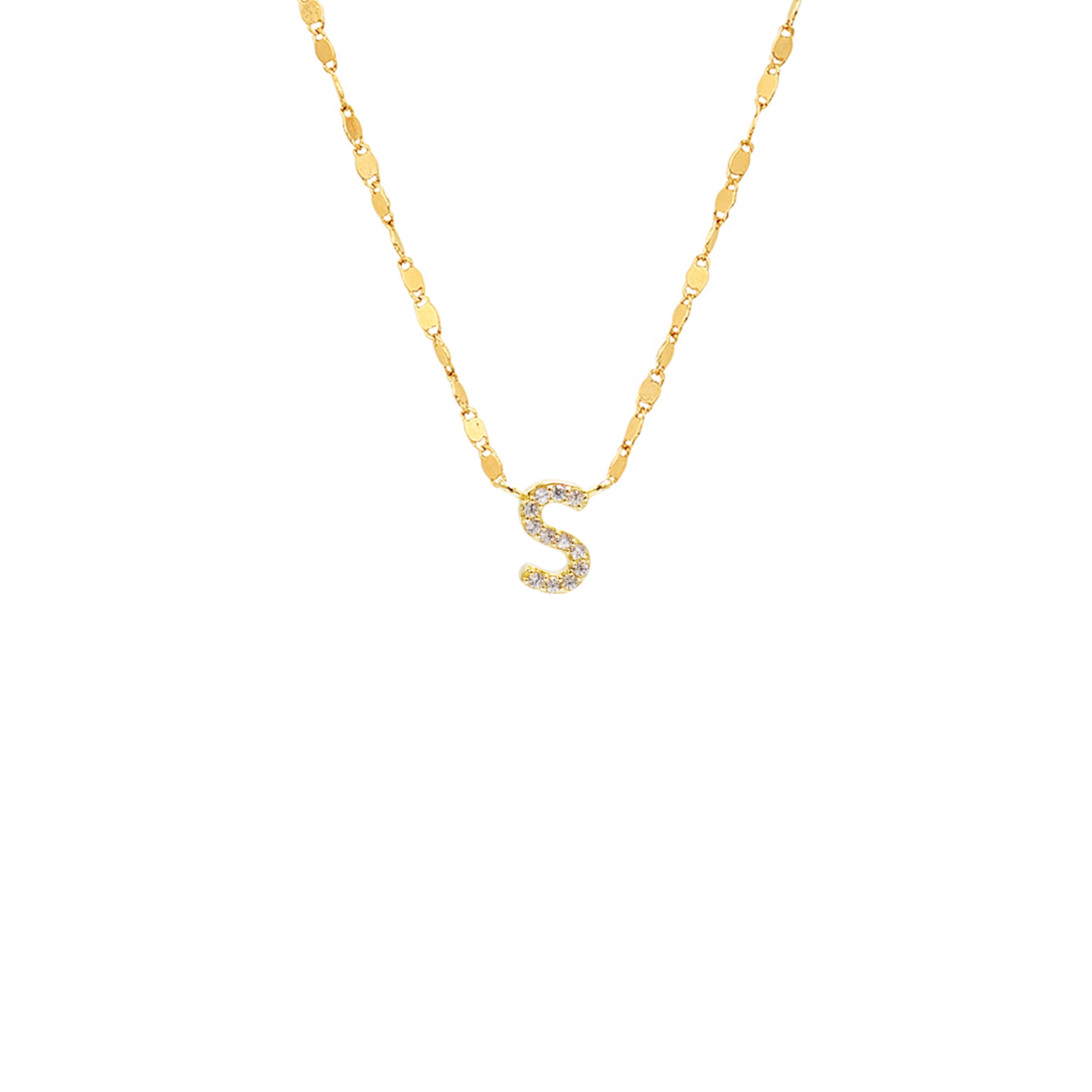 PAVE INITIAL NECKLACE