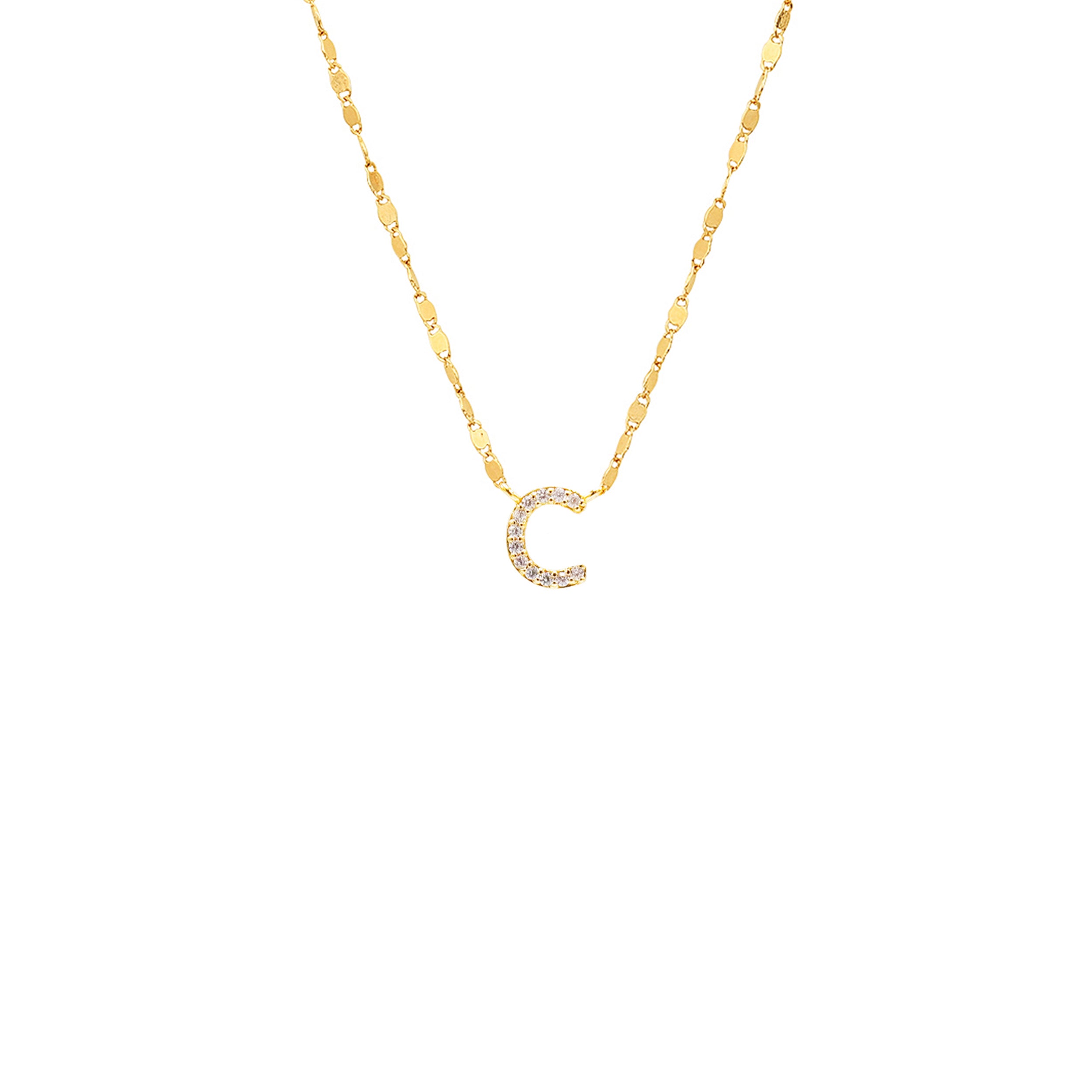 PAVE INITIAL NECKLACE