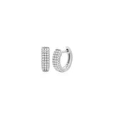 THIN PAVE BAND 12MM - SILVER